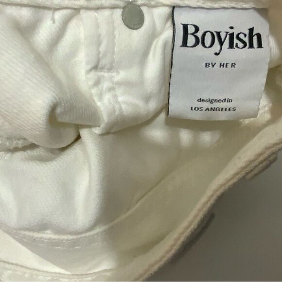 BOYISH Skirt Womens 28 White Denim Mini- Skirt - Picture 8 of 12